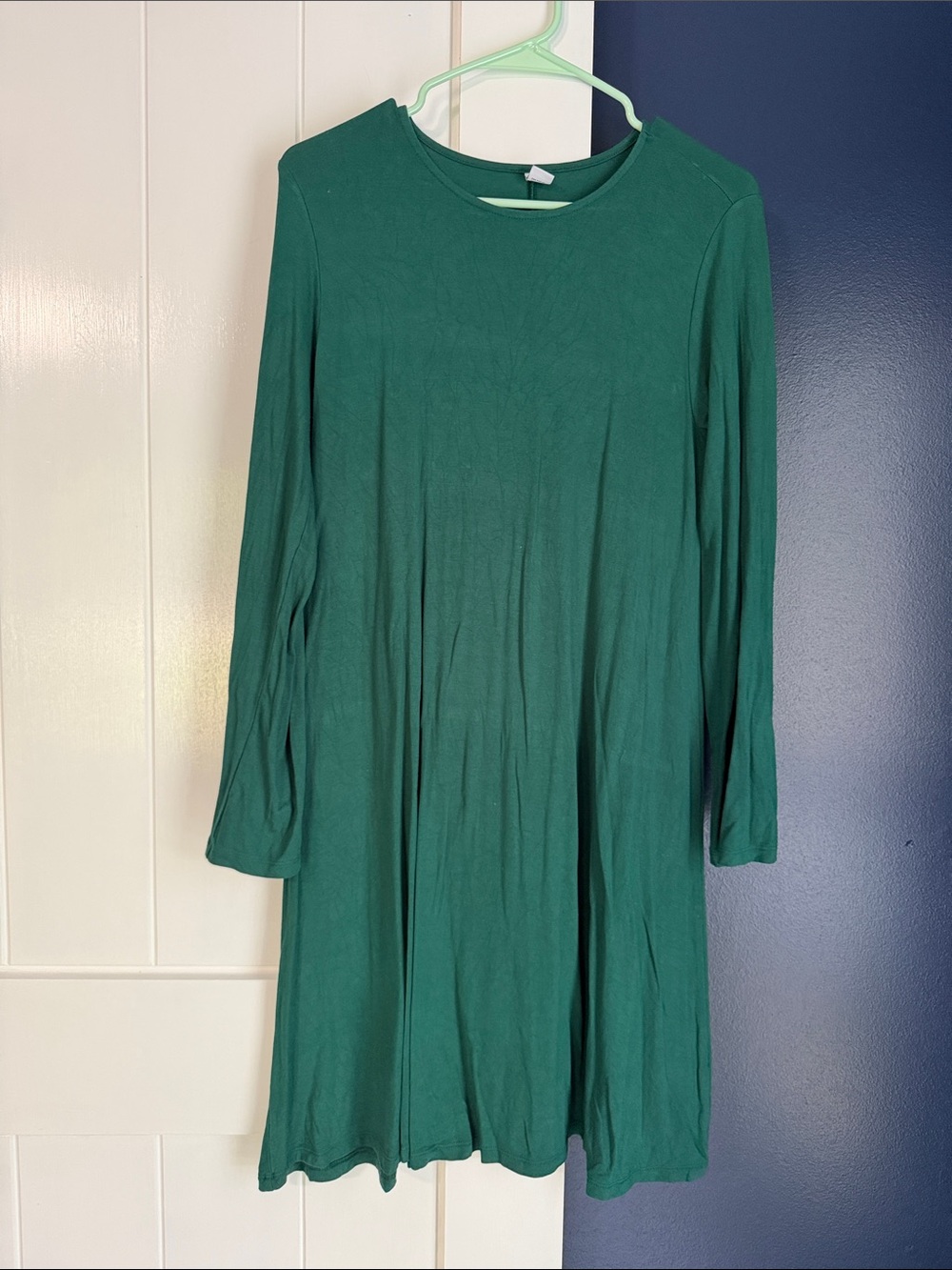Old Navy Emerald Green Long-Sleeve A-Line Dress